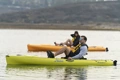 Hobie Revolution 11 kayak on a lake