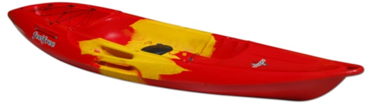 FeelFree Sit on Top recreational kayak in - Red/Yellow/Red 