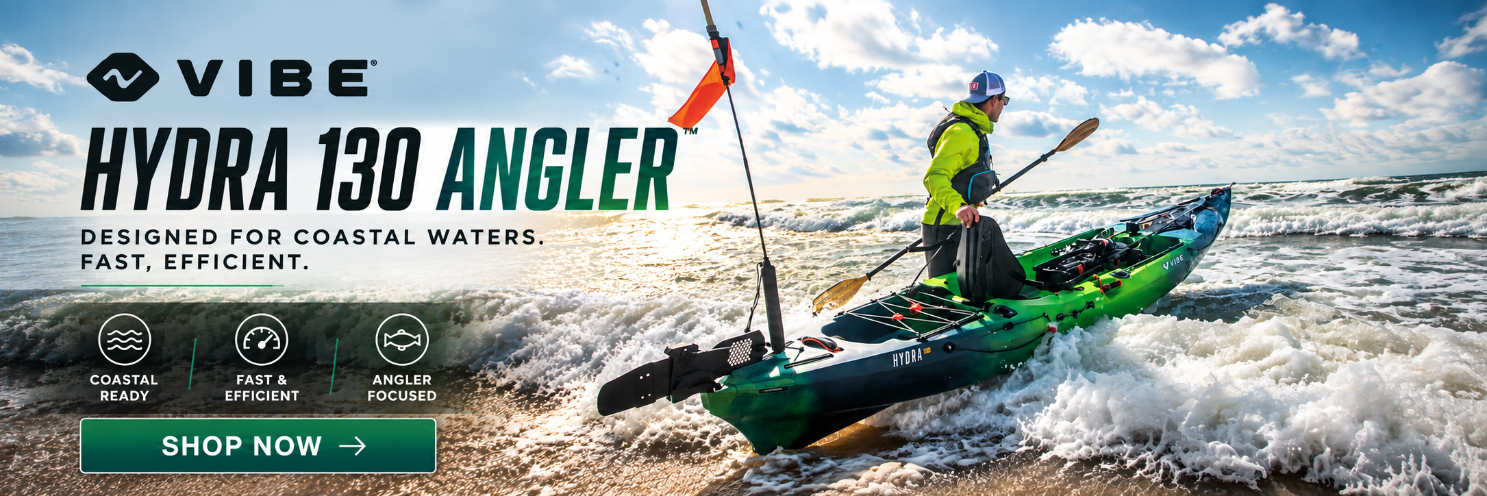 Vibe Hydra 130 Angler Sit On Top Kayaks for sale