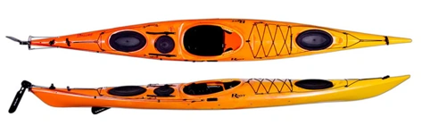 Riot Brittany 16.5 sea kayak with rudder and skeg