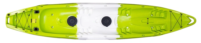 Feelfree Corona stable tandem sit on kayak Lime/White/Lime