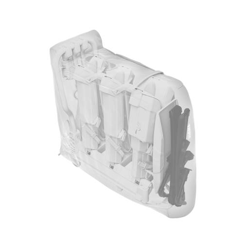 X-Ray view of the Thule EasyFold 3 Bike Cover on 3 Bike Carrier