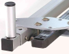 Close-up of Eckla Loading Aid mounting bracket attached to roof bars