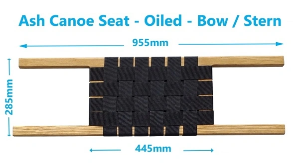 Replacement Wooden Webbed Open Canoe Front & Back Seat