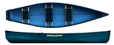 Enigma Canoes Square Stern 126 - Motor Transom Open Canoe - Red