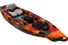 The Feelfree Lure 11.5 V2 kayak shown in the Fire Camo colour
