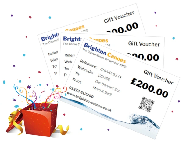 Birthday, Christmas & Leaving Gift Voucher Card from Brighton Canoes