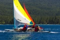 Going fast on the Hobie Tandem Island Sailing Kayak