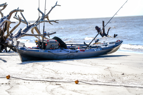 Rigged on the beach