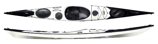  Black & white Idun Sea Kayak by Norse 