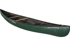 The Old Town Discovery 169 Canoe shown in the Green colour option