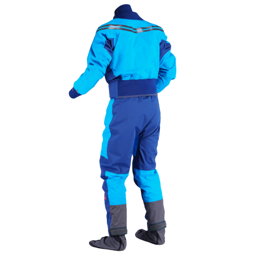 Back of the Azure / Navy Colour Palm Atom Dry Suit