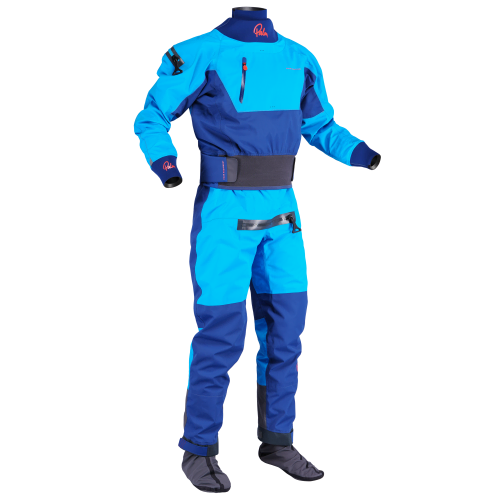 Azure/Navy - Palm Atom Men's Dry Suit - Front View