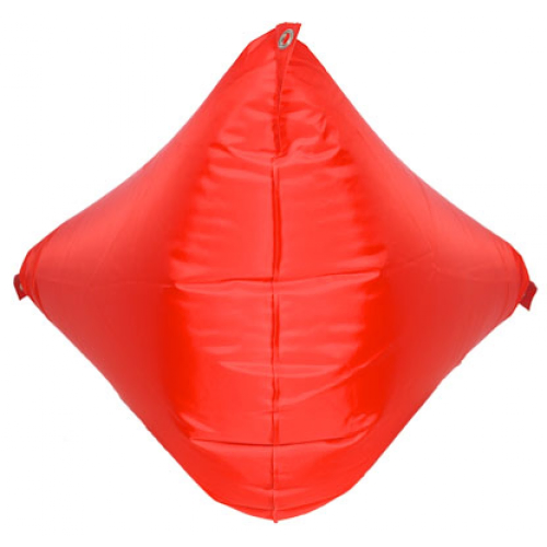 Top View of Inftlated Peak Canoe Bow /Stern Air Bag