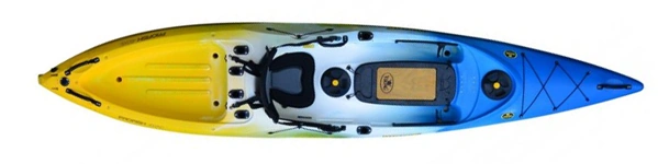 Viking ProFish 400 Fishing Kayak with Railblaza fittings in Blue Yellow White
