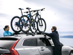 Easilly load and secure bikes up to 20kg on your roof bars