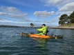 Paddling the Sea Ghost 110 on the sea