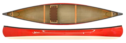 Swift Canoes Prospeoctor 14 Lightweight Solo Open Canoes Red Ruby/Champagne 