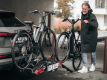 Push bike up ramp on bike carrier