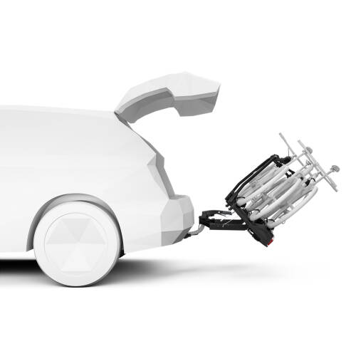 Thule VeloSpace 3 foot pedal tilt to allow access to the boot even when loaded with bikes