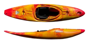 Titan Nymph river running half slice kayak in Yellow/Red