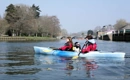 Recreational paddling on the river Dart on the Old Town Twin Otter