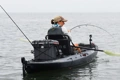 The Vibe Sea Ghost 130 with kayaker fishing in the ocean